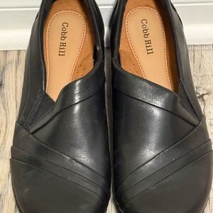 Ladies Rockport Cobb Hill Abbott Black Leather Shoes